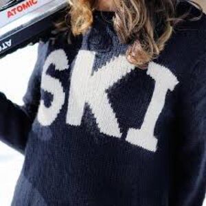 Blue and White SKI Sweater